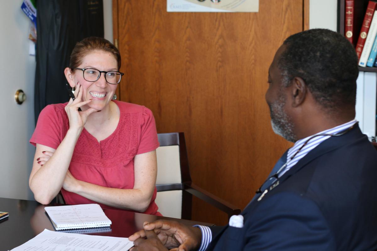 image of employee Christine Lake and her supervisor Donald Outing