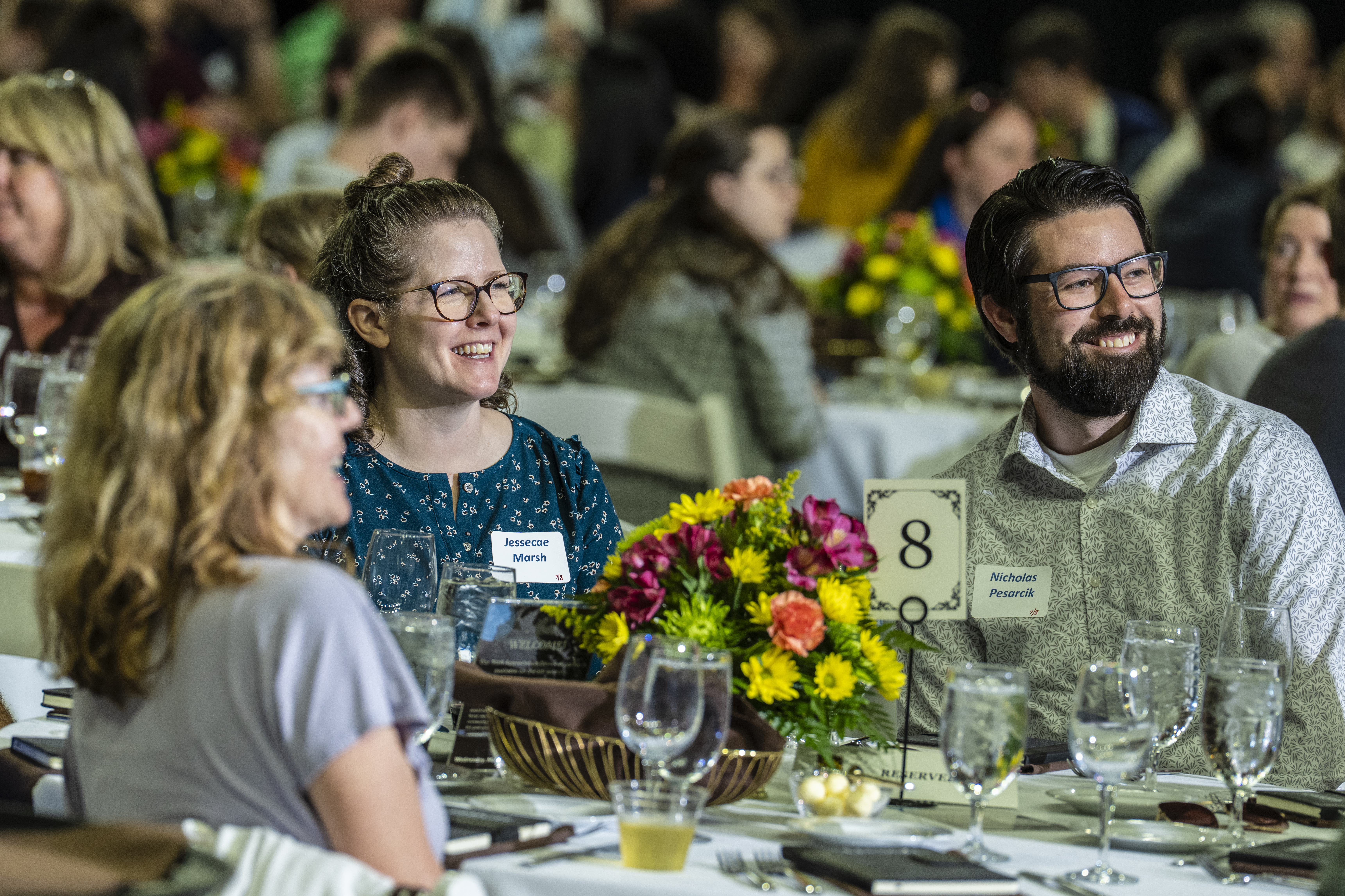 Staff gathered at Stabler Arena for the annual appreciation dinner and awards