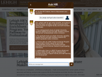 A screenshot of the AskHR chatbot screen