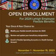 Open Enrollment begins November 1 and runs through November 15
