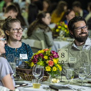 Staff gathered at Stabler Arena for the annual appreciation dinner and awards