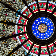 Linderman Dome painted glass