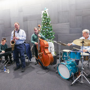The LU Faculty Jazz Band entertained staff and faculty at December's Winter Wonderland celebration